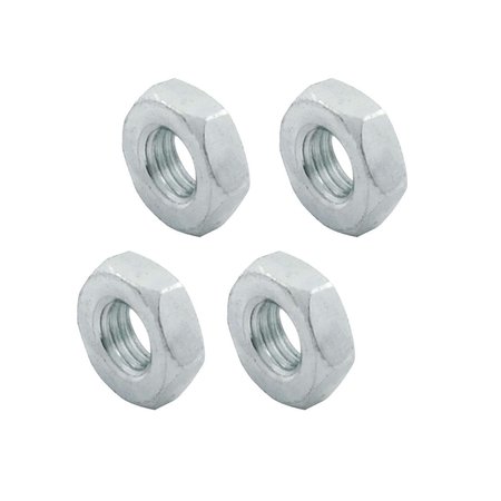 ALLSTAR 0.25 in. 28 Right Hand Steel Jam Nuts, 4PK ALL18250